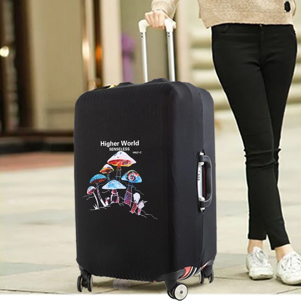 Mushroom Print Luggage Cover Suitcase Protective Covers Elastic Anti-dust Case Cover for 18-32 Inch Trolley Travel Accessories