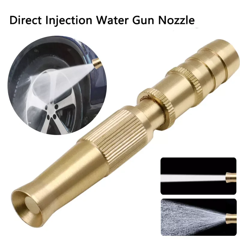 

1 Pc Garden Irrigation Spray Gun Adjustable Brass Sprinkler Garden Hose Sprinkler System Car Wash lawn Watering Water Gun