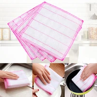 30x30cm oil wiper cotton dish cleaning cloths 8 layers thick microfiber strong absorbent cleaning cloth towels kitchen gadgets