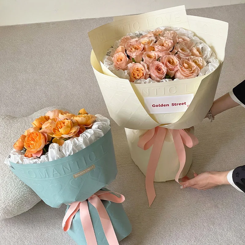 Рельефная Бумага для надписей «любовь», 10 шт., 53x38 см, водонепроницаемая бумага Fenghua для фестиваля, Цветочная бумага, цветочный магазин, подарочные упаковочные материалы