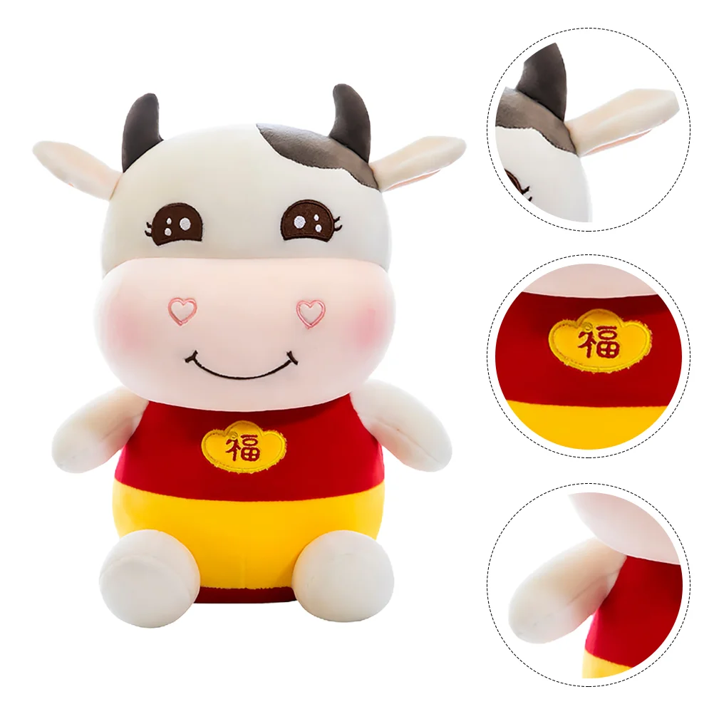 

1 шт., мультяшная плюшевая кукла, мультяшный плюшевый новогодний декор, милая кукла до икры (красная)