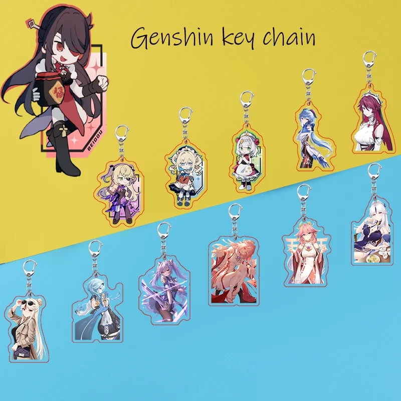 

Anime Keychains Genshin Cute Personalized Keychain Key Chain Car Keychain Acrylic Keychain Cartoon gift jewelry Accessories