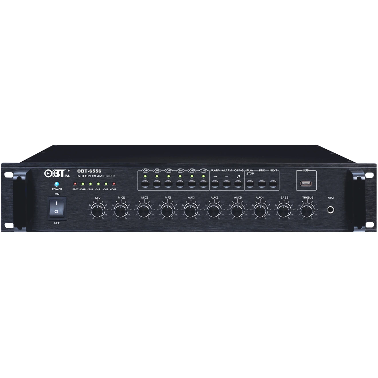 Trade Assurance 484*450*88Mm Dimensions 6 Zones High Quality Audio Cb Power Amplifier