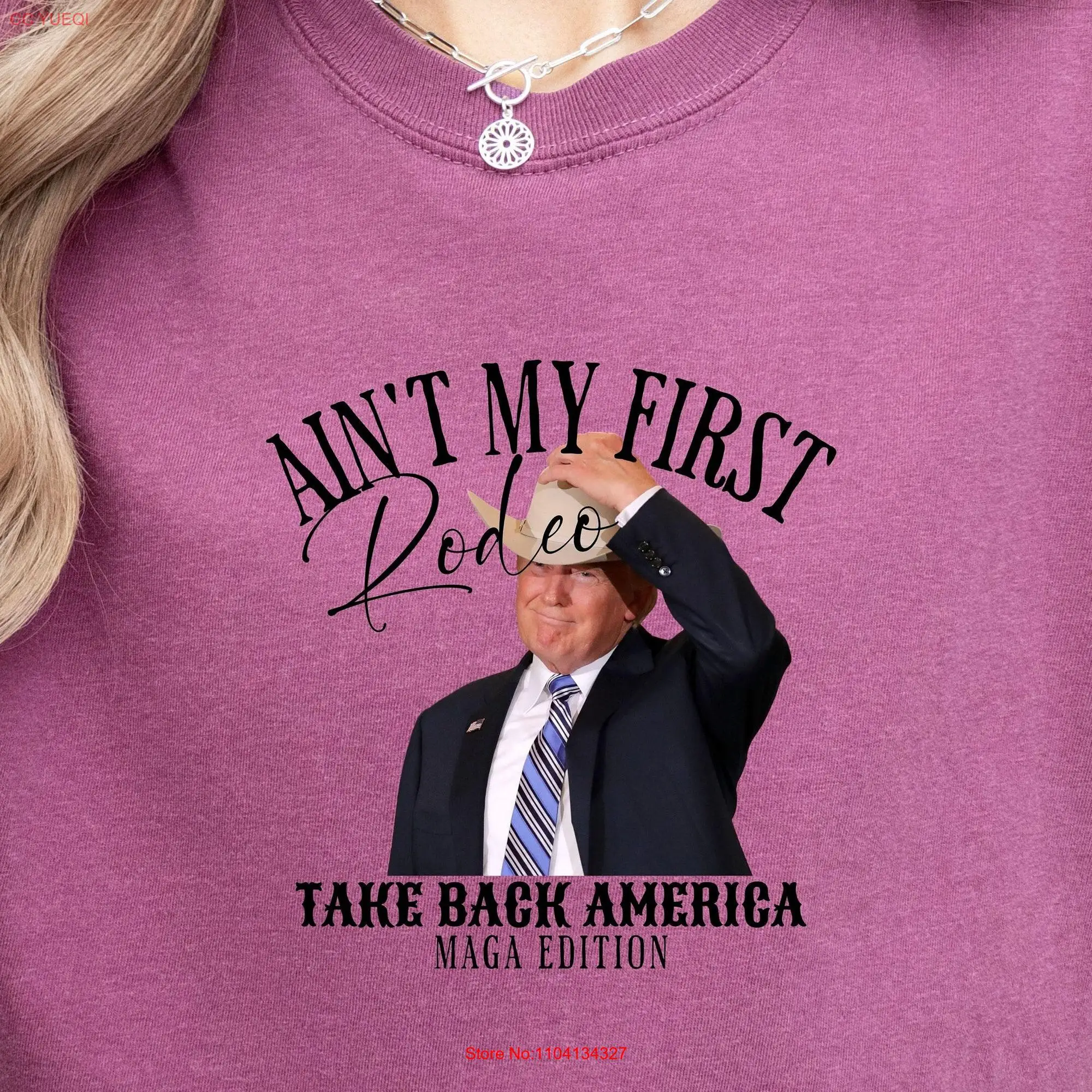 Футболка с длинным или коротким рукавом изображением Западного ковбоя Дональда