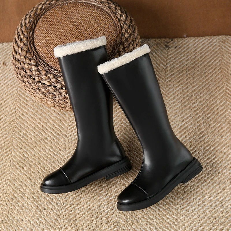 Winter Warm Snow Boots Thick Platform Female Shoes Fur Plush Ladies Long Boot Soft PU Comfort  Women Thigh High Boot New Fashion