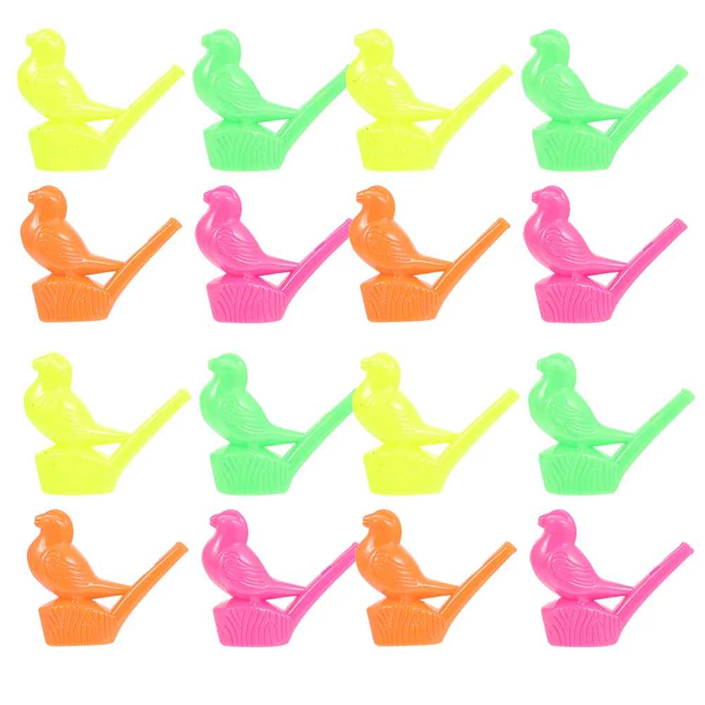 

16 Pcs Bird Water Whistle Whistles Adults Lovely Musical Instrument Slide Adorable Props Colorful Cartoon Plastic