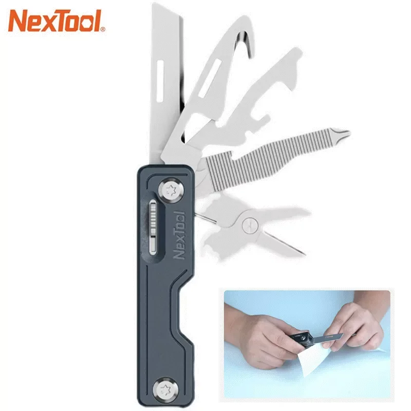 

Многофункциональный нож Nextool, миниатюрный инструмент для кемпинга, Открыватель банок, отвертка, держатель для телефона, складной нож для до...