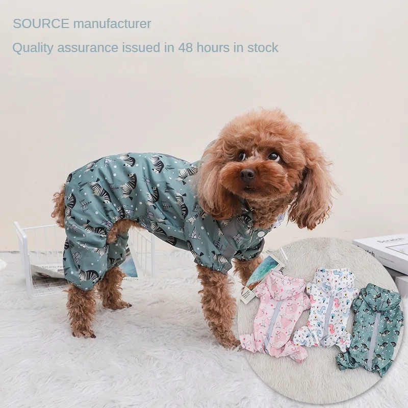 Small Pet Rain Jacket Coats Breathable Reflective Lightweight Windproof Chihuahua Pomeranian
