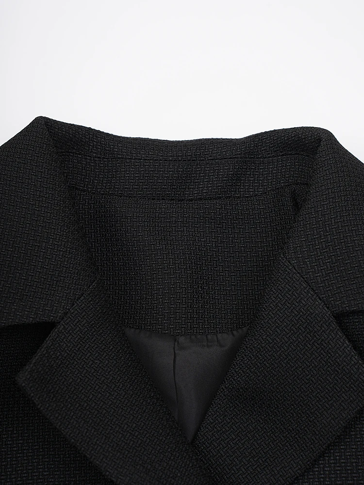 DEAT Элегантный комплект из 2 предметов пальто с двойными пуговицами и карманами