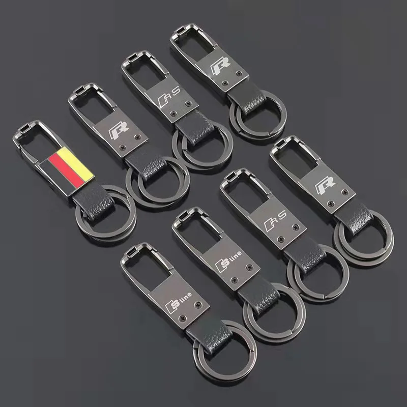 

1 шт., брелок для ключей из черной кожи, с кольцом