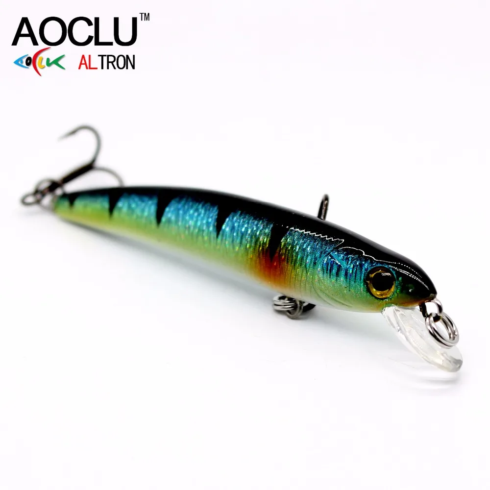 

AOCLU NEW Wobblers Jerkbait 70mm 5g Hard Bait Casting Minnow Crank Fishing Lure Saltwater Bass Fresh VMC Hooks 6 Colors Tackle