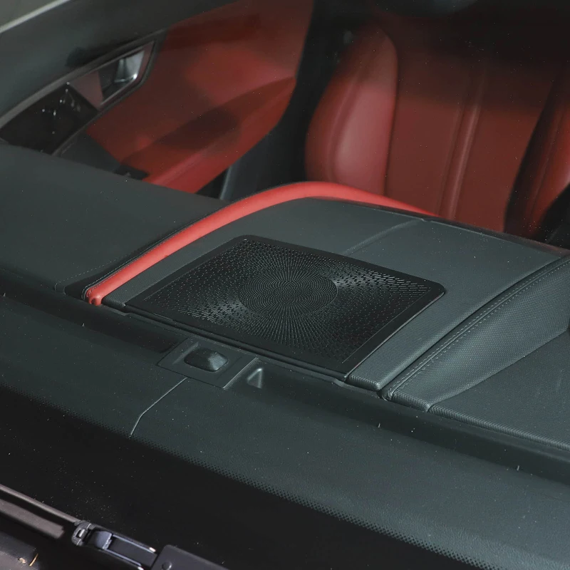 

Для Jaguar F-TYPE 2013-2022, нержавеющая сталь, черный Автомобильный приборной панели, звуковой сигнал, сетчатая крышка, отделка, наклейка, автомобильные аксессуары, интерьер