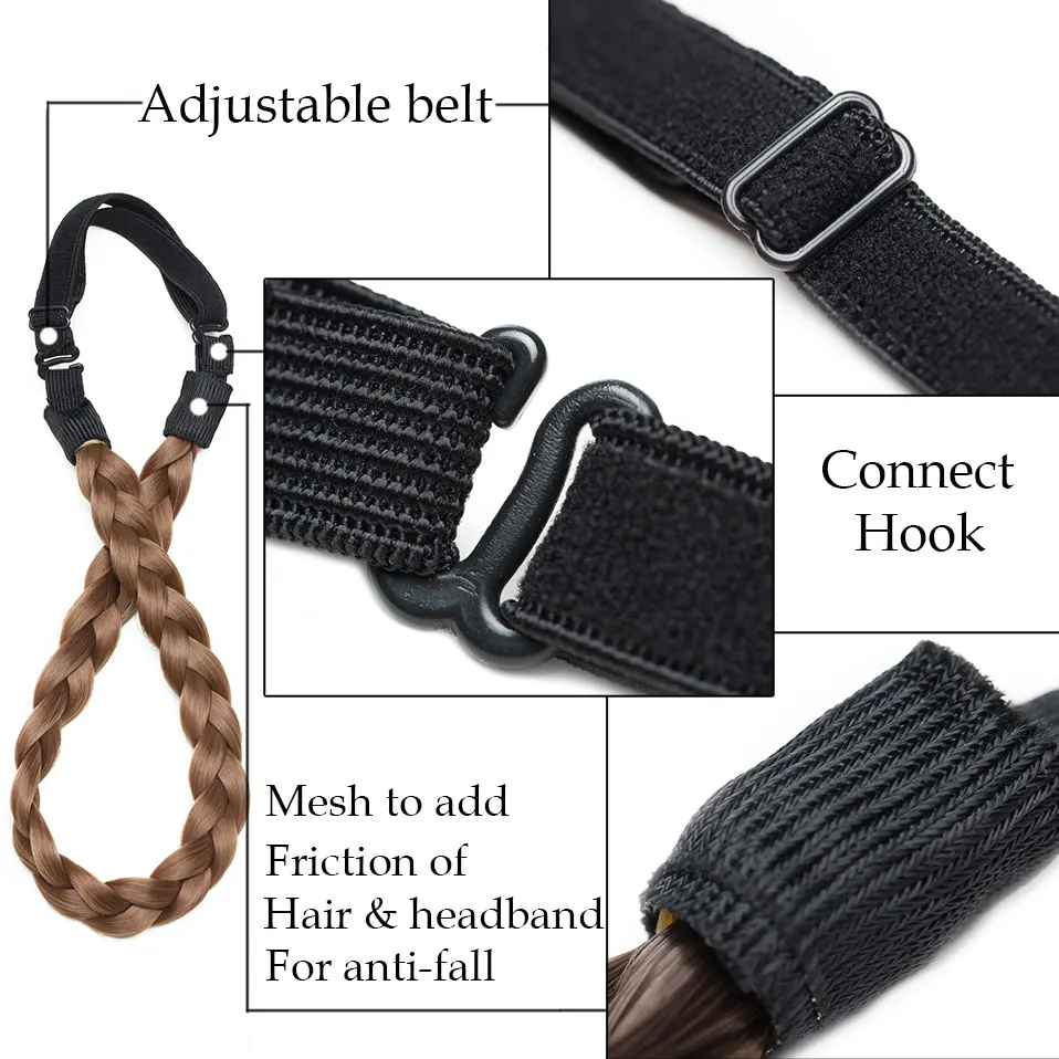 Синтетическая Накидка Для Волос S-noilite 3 Размера Плетеная Повязка В Богемном Стиле