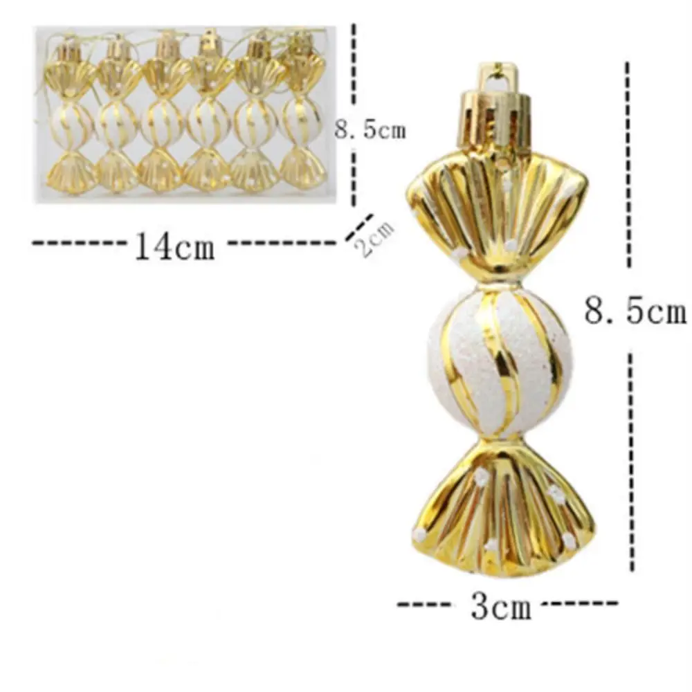 

Рождественские шары пластиковые разноцветные красные золотые 6 шт