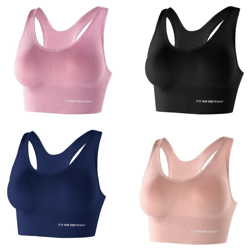 

High Impact Sports Bras for Women Wirefree Padded Cutout Back Closure Bralette