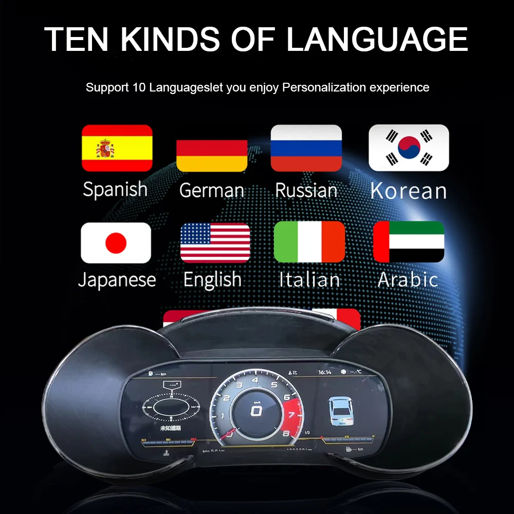 Улучшенный QLED-экран в кабине 12 3 дюйма для Audi A3 2014-2020 ЖК-дисплей цифровой