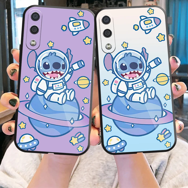 

Disney Stitch Cute Phone Case For Samsung Galaxy S8 S9 S10 S10E S20 S21 FE S21 Plus Liquid Silicon Silicone Cover Funda Back