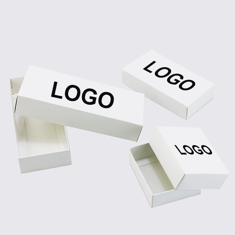 

10 Pcs Custom Logo White Package Box Underwear Socks Gifts Package Box Jewelry Birthday Box underwear storage package box