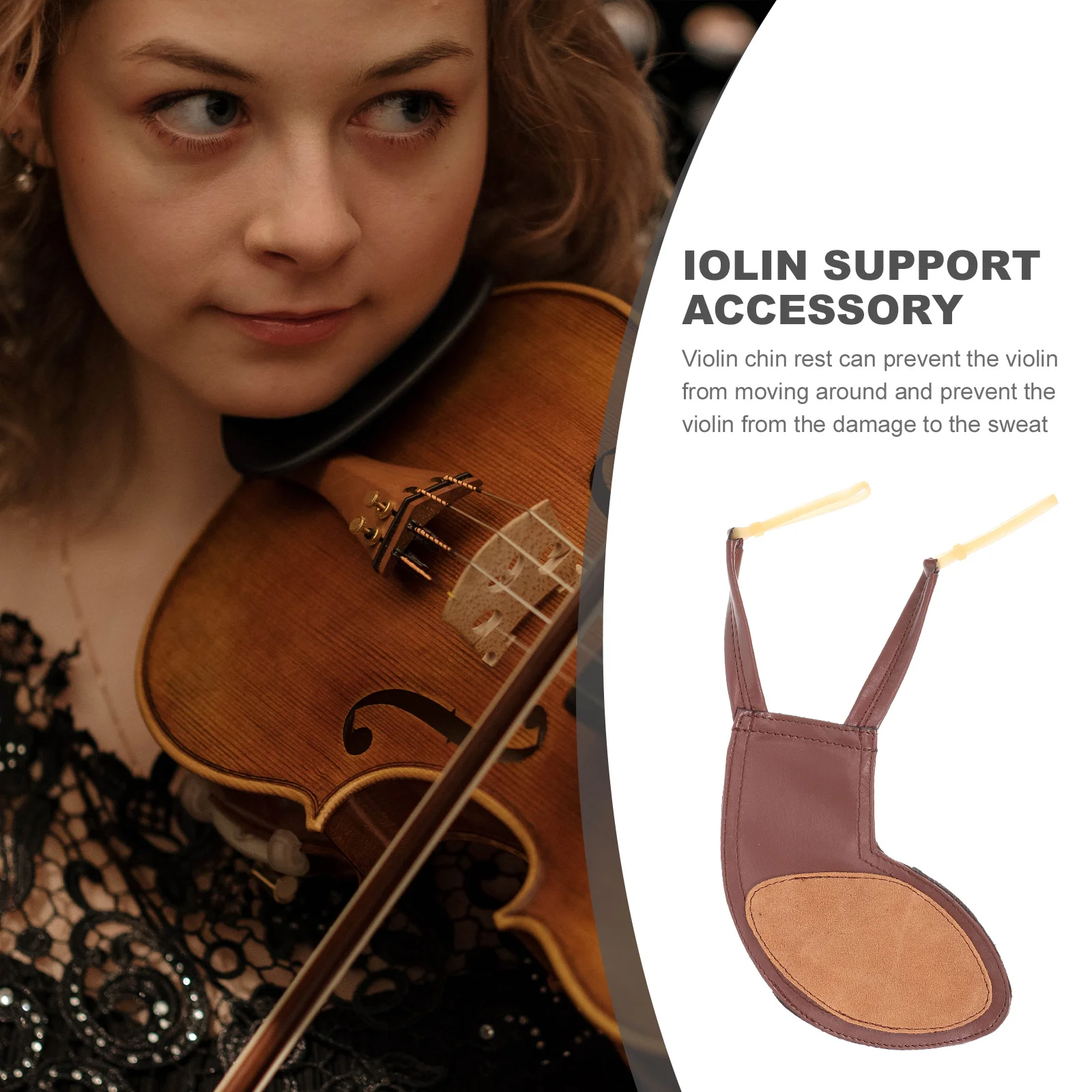 1 Set of Comfortable Violin Chin Support Creative Violin Chin Rest Violin Accessory 1/4-1/2 enlarge