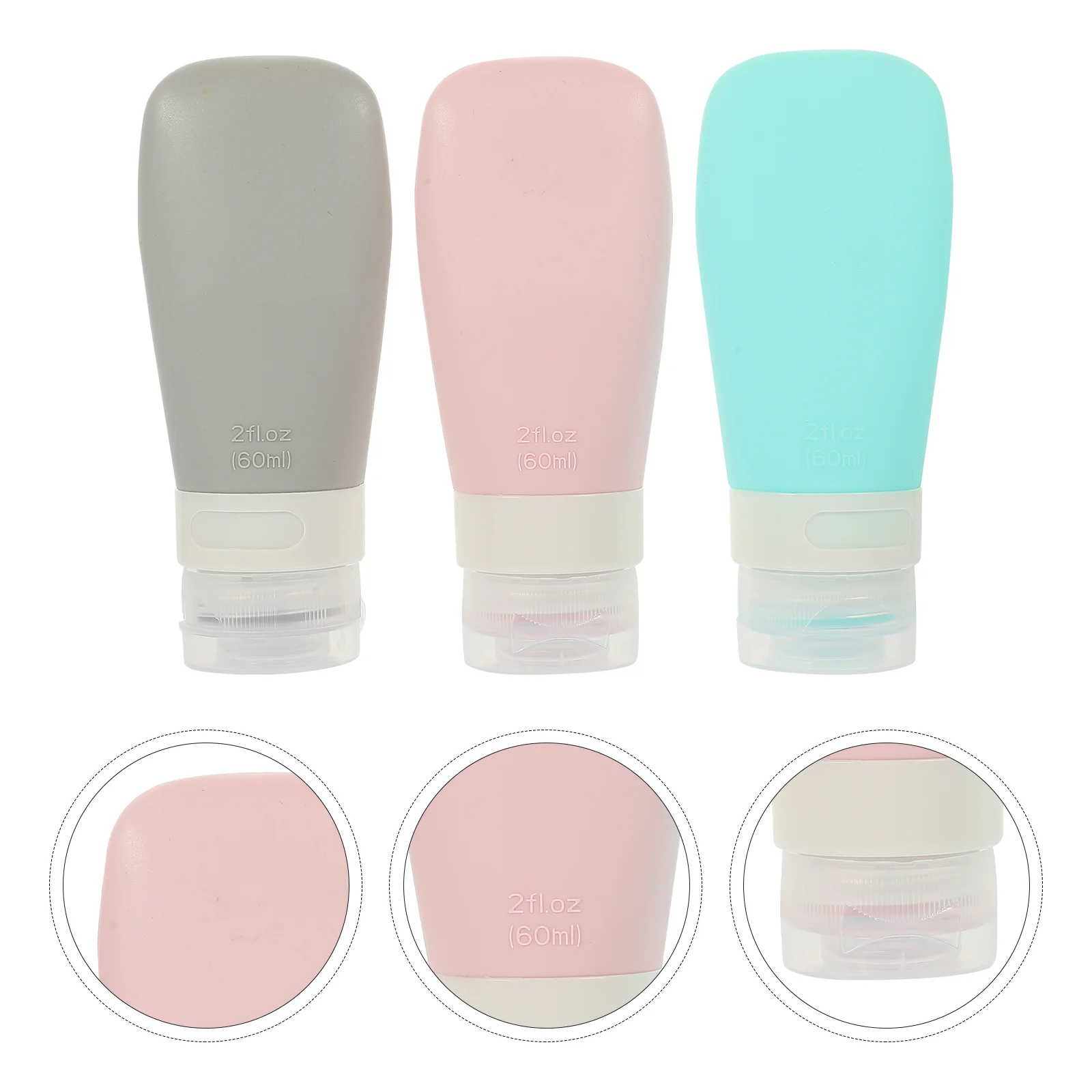 

Bottles Travel Silicone Squeeze Lotion Sub Refillable Shampoo Toiletries Bottle Empty Pouches Containers Squeezable Container