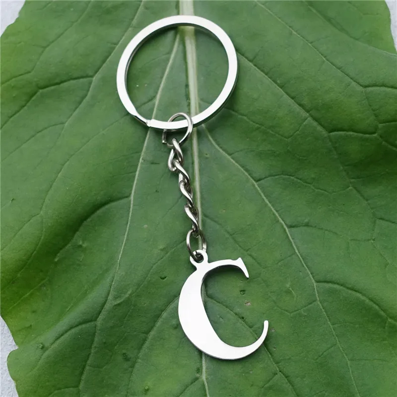 Модные брелки буквы из нержавеющей стали брелок с буквами м женские и мужские