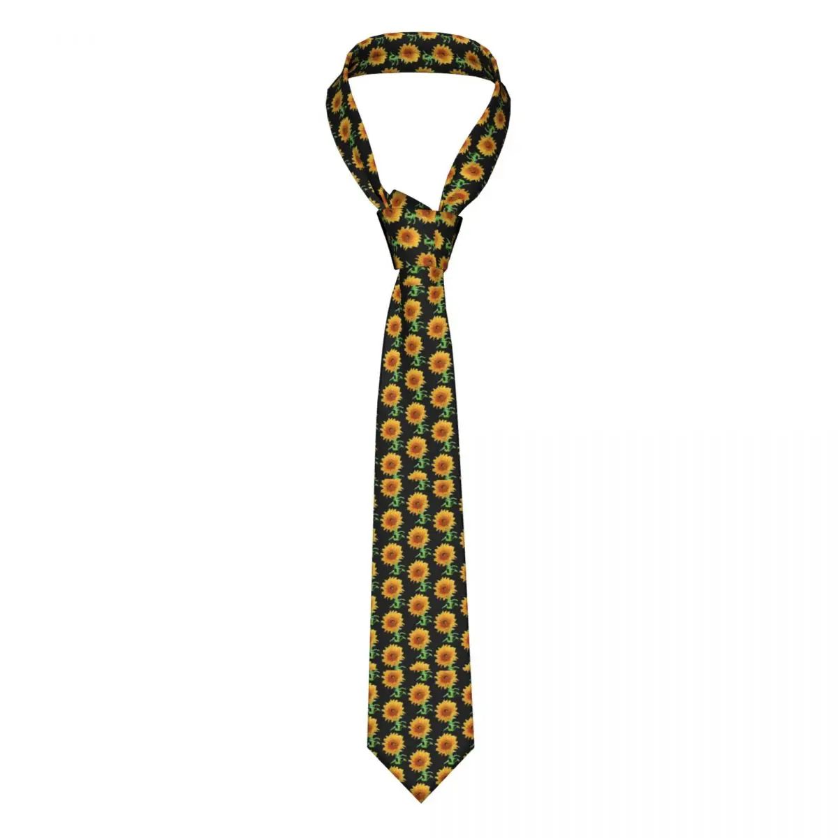 

Галстук с подсолнухами акварелью, Подарочный мужской галстук в стиле поп-арт, модная блузка, деловой галстук из полиэстера и шелка