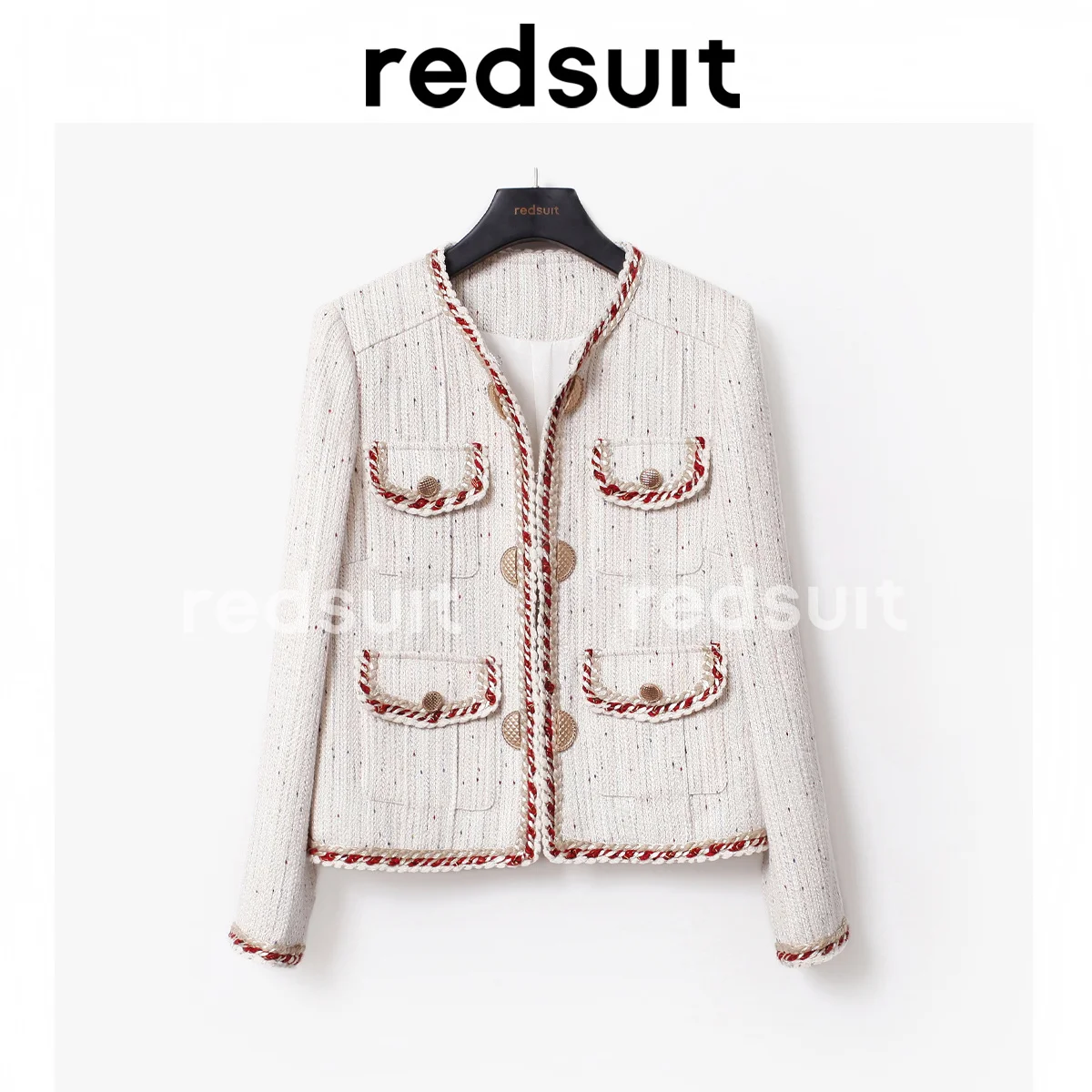 

Тонкое и универсальное, белое и очаровательное стильное пальто, тяжелый твидовый короткий топ на пуговицах