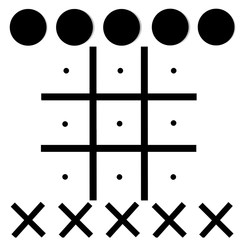 

Magnetic Tic-Tac Toe Game, Wall Decor For Kids Room, Playroom Wall Art For Boys & Adults