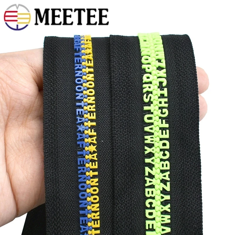 2/5/10Yards Meetee 3# 5# PU Waterproof Nylon Zippers for Sewing Coil  Reverse Closures Zipper Repair DIY Bag Garment Accessories