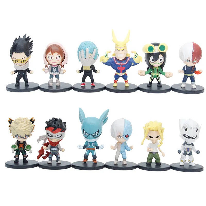 

12pcs/set My Hero Academia Anime Figure Midoriya Izuku Action Figure Bakugou Katsuki/All Might Figurine Model Doll Toys Gifts