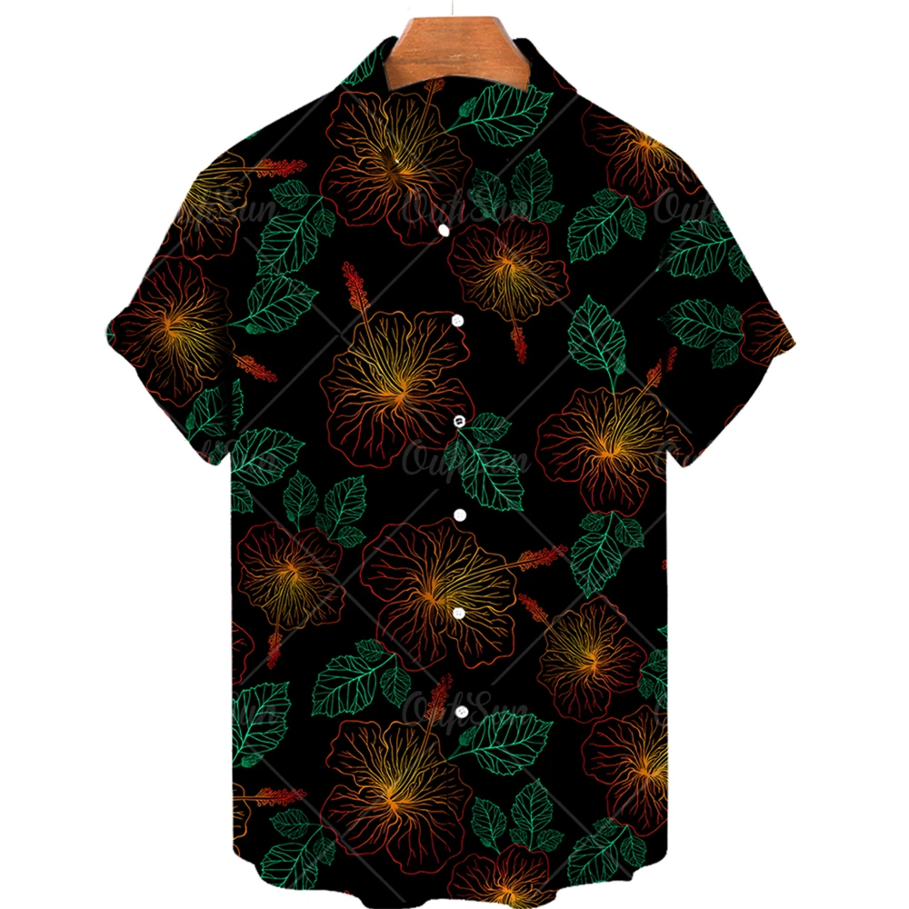 

2022 Summer Animal Crane Men Hawaiian Shirt 3d Plant Shirt For Men Flower Print Plus Size Hawaiian Shirts Beach Flower Shirt 5xl