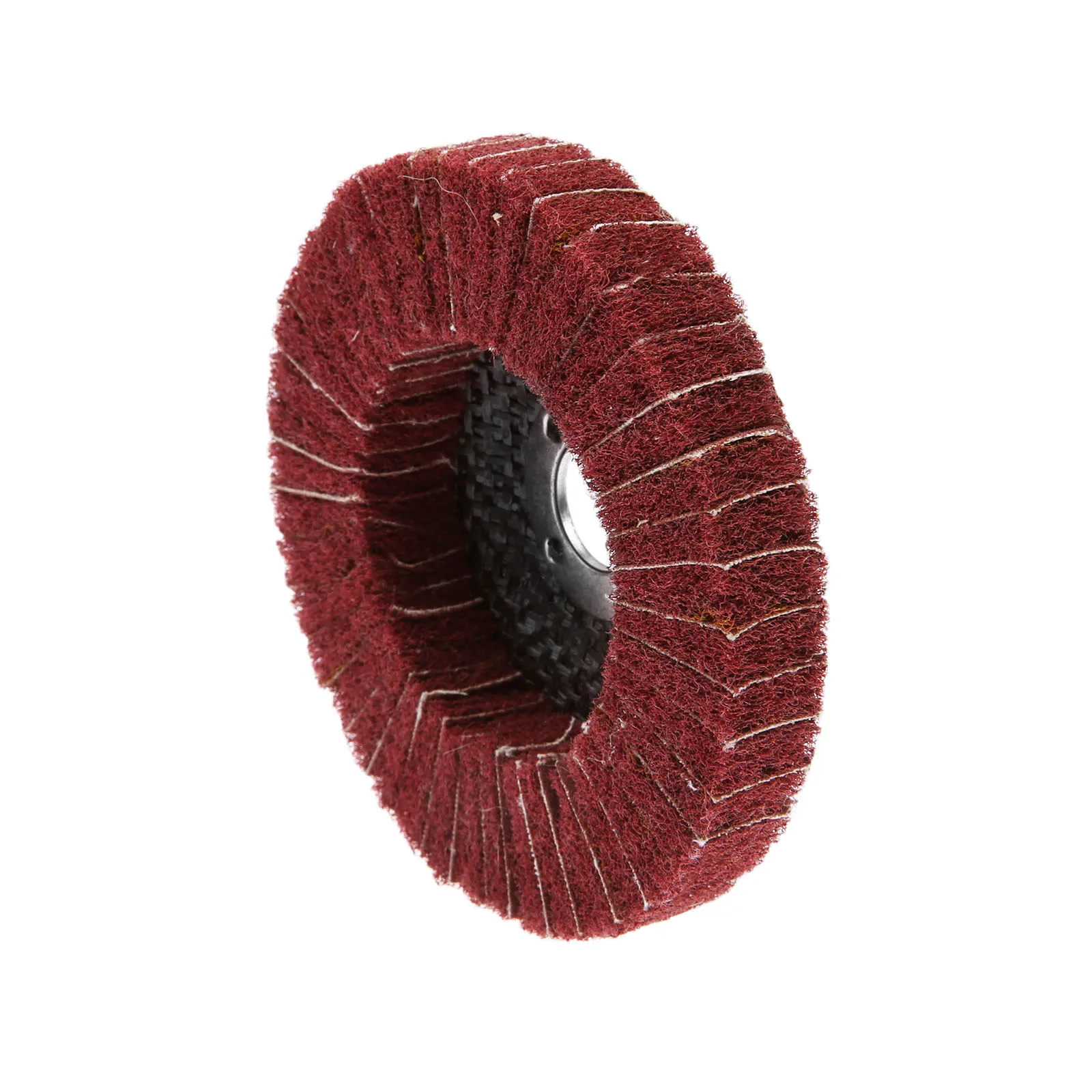 DRELD 1Pc Dremel Accessories Red 100mm 4" Nylon Fiber Flap Polishing Grinding Wheel Disc for Angle Grinder Polishing Tools