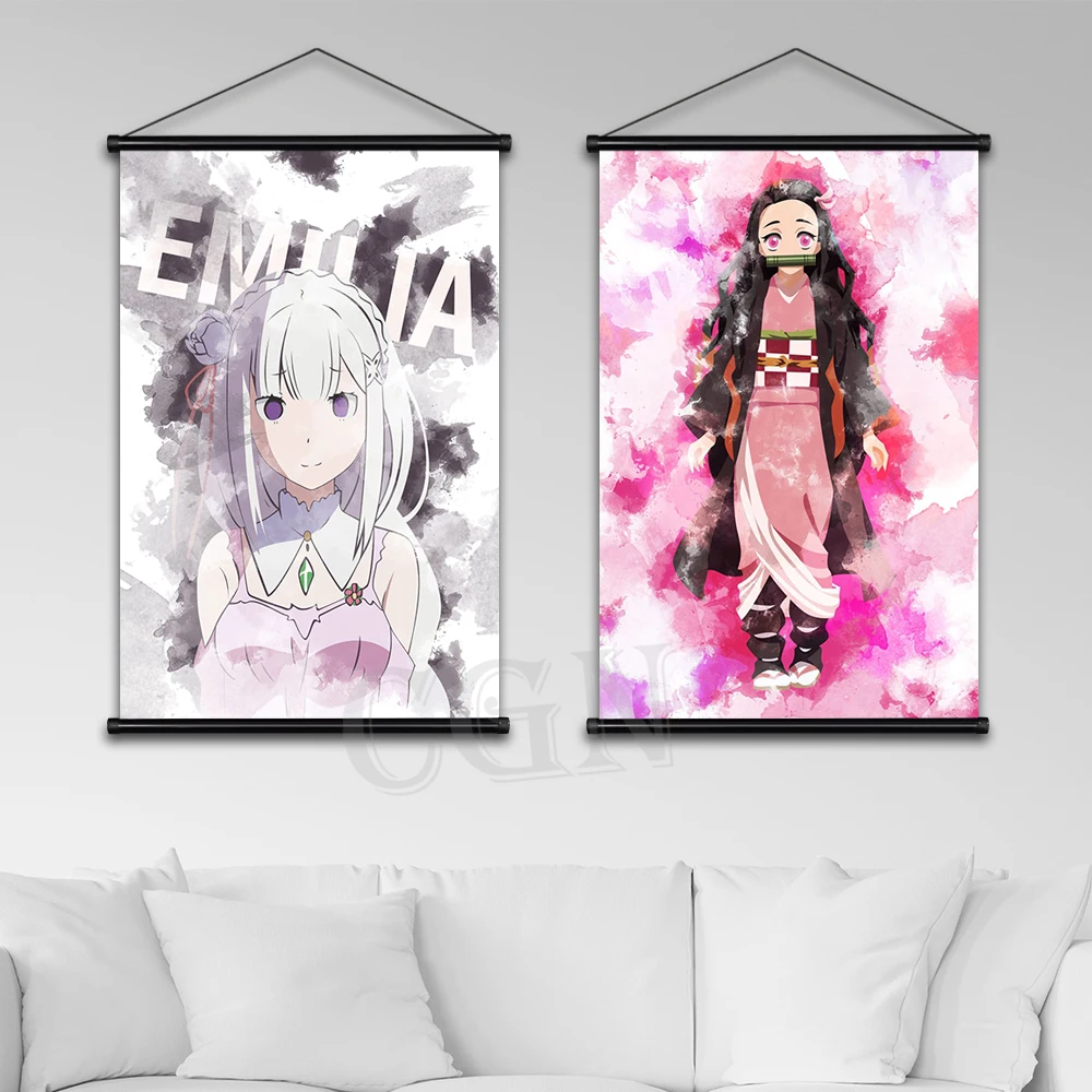 Настенная живопись рассекающий демонов холст Kamado Nezuko Модульная картина печать
