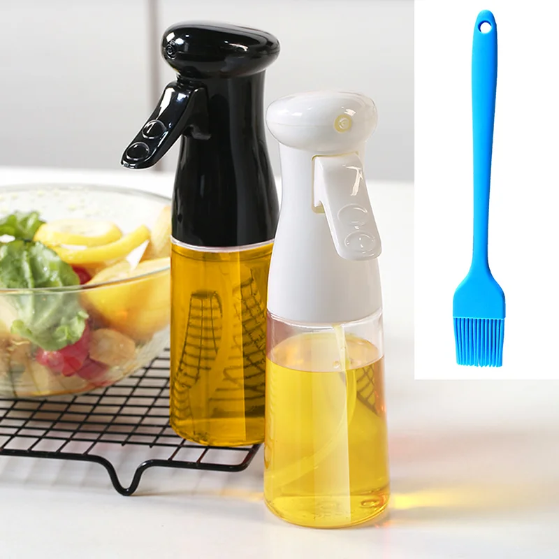 210ml Oil Spray Bottle Dispenser Oil BBQ Cooking Kitchen Baking Olive Oil Spray Bottle with Brush for Home Kitchen
