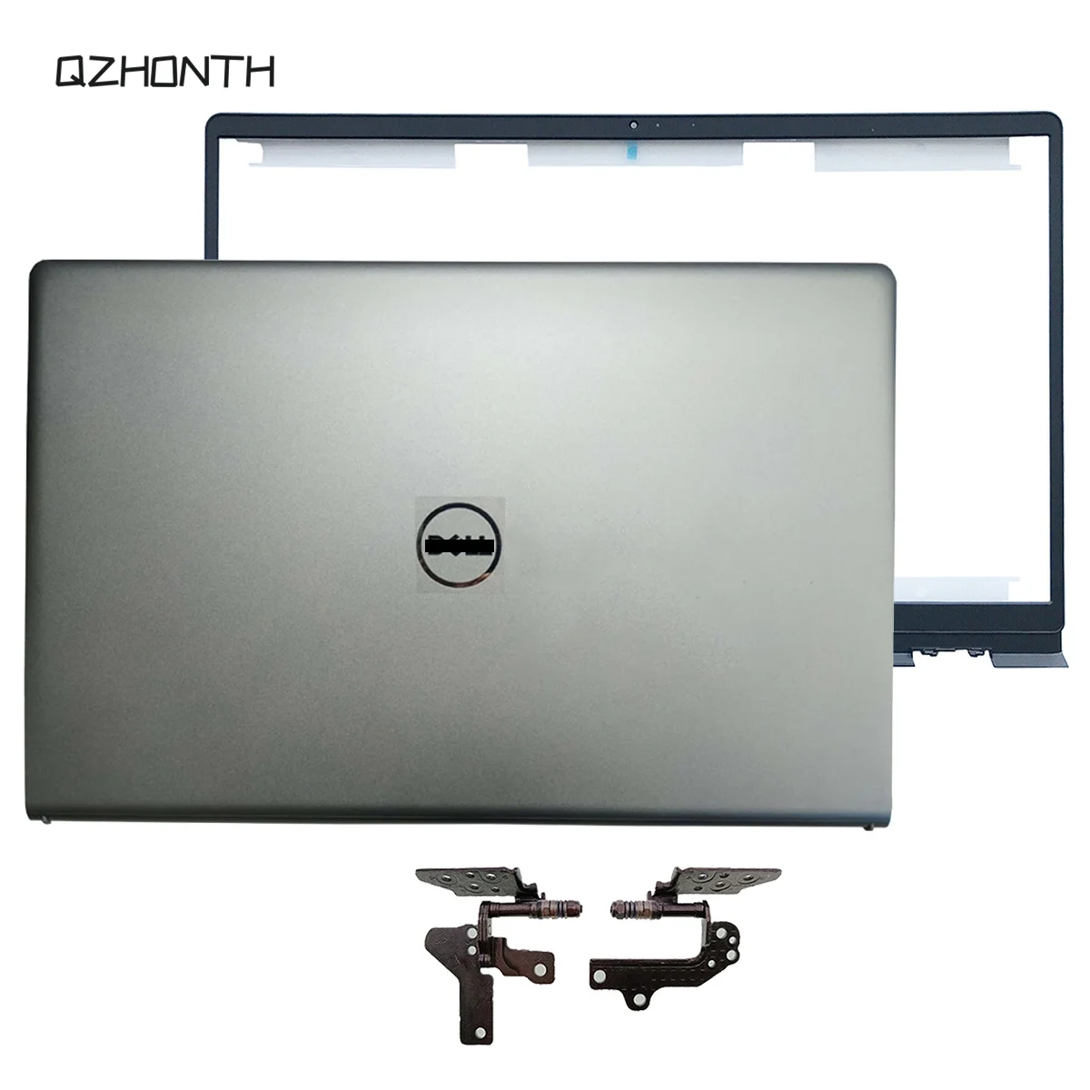 

New For Dell Inspiron 15 3510 3511 3515 LCD Back Cover + Front Bezel + Hinges 0DDM9D DDM9D Silver