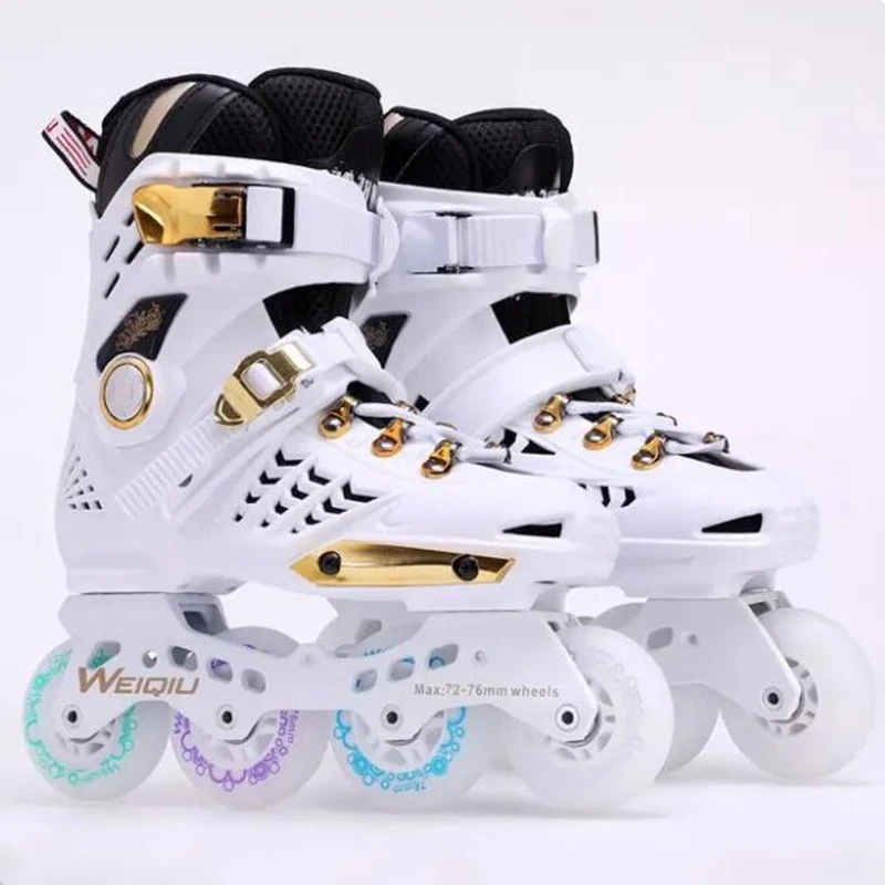 Skating Shoes Adult Men and Women Rollerblading Roller Skates Fancy Slalom Skating Shoes  OutdoorBlack and White  Sneakers