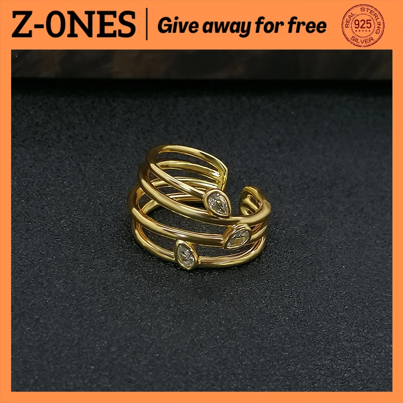 

S925 sterling silver earrings ear clip gold high quality multilayer zircon fashion earrings luxury brand Monaco jewelry