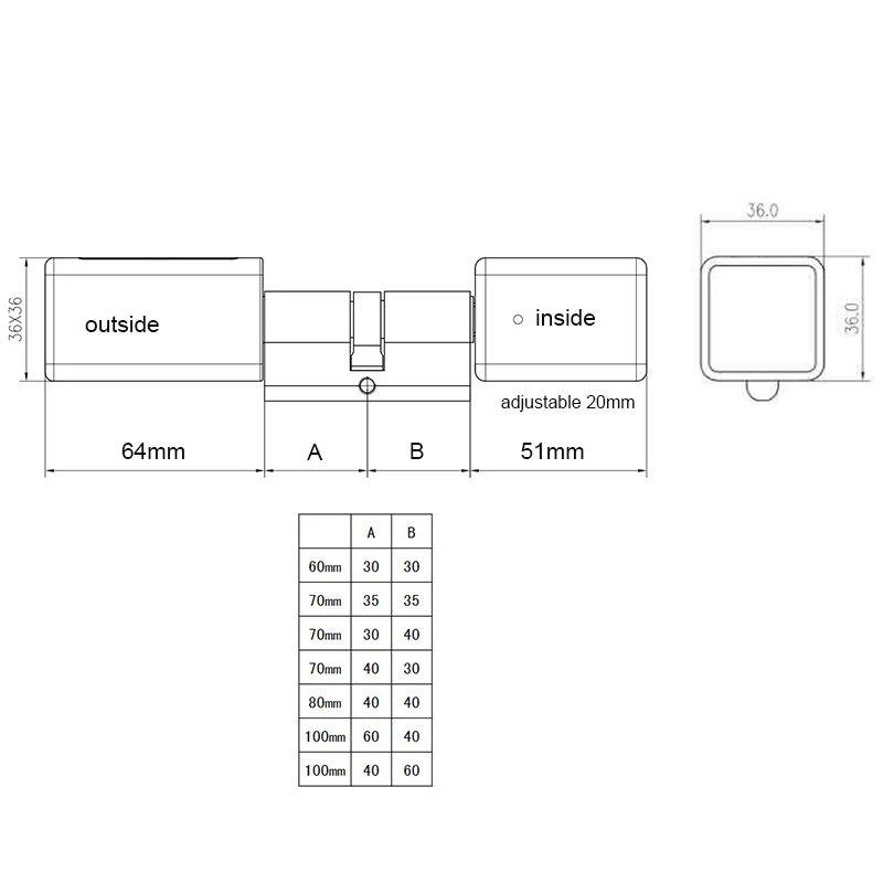 TTlock TThotel Bluetooth IP65 Водонепроницаемый умный электронный Ble евро цилиндр с