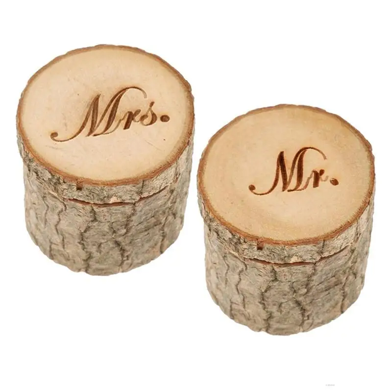 

Деревянная коробка для колец Hershis, коробка с принтом Mr Mrs, для празднования свадьбы, креативные подарочные поделки «сделай сам»