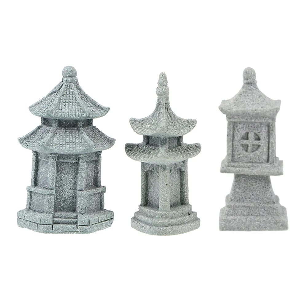 

Pagoda Statue Miniature Tower Garden Figurine Zen Decoration Chinese Fengshui Decor Ornament Aquarium Landscape Model Tankmini