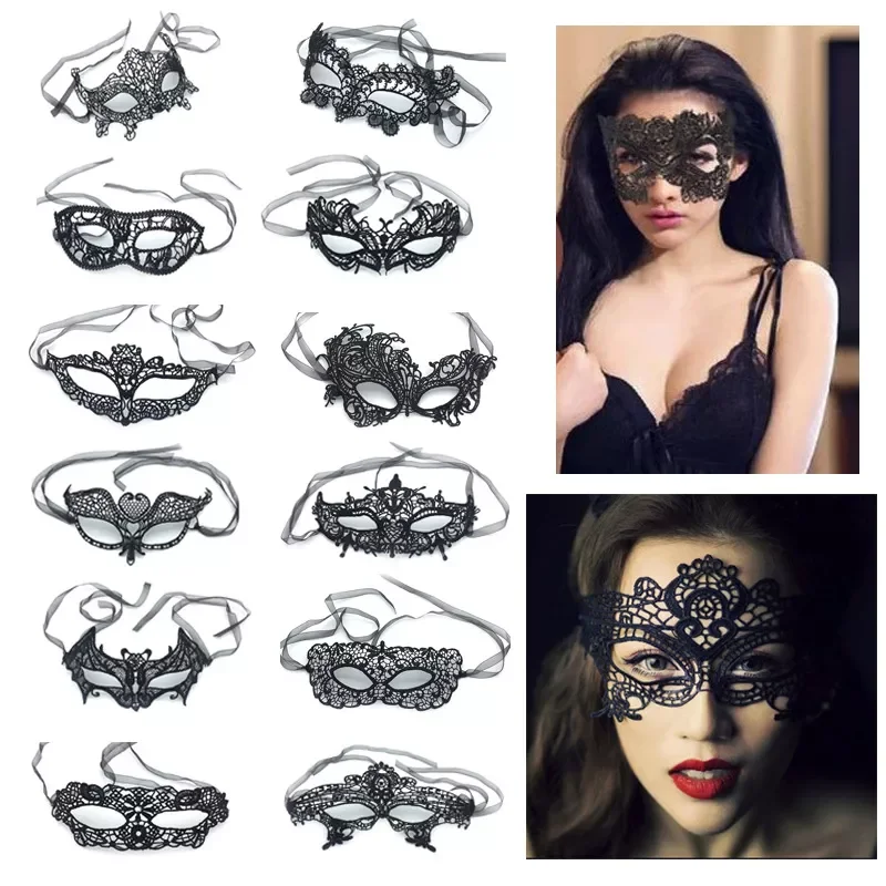 

Женская Сексуальная кружевная маска для глаз, маска для маскарада, выпускного бала, сфера, костюм на Хэллоуин, маска для экзотического Коспл...