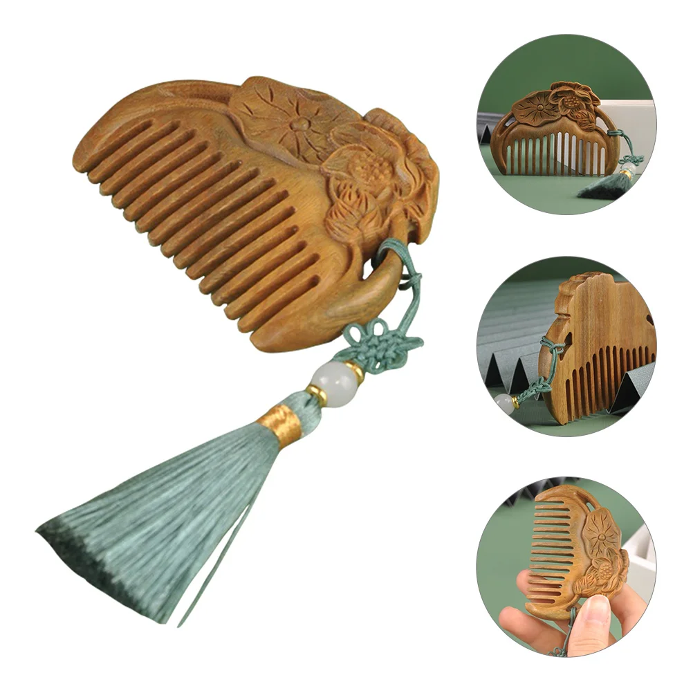 

Comb Hair Wooden Brush Pocket Wood Human Fine Tooth Extension Combs Detangling Women Brushes Detangler Thick Men Beard