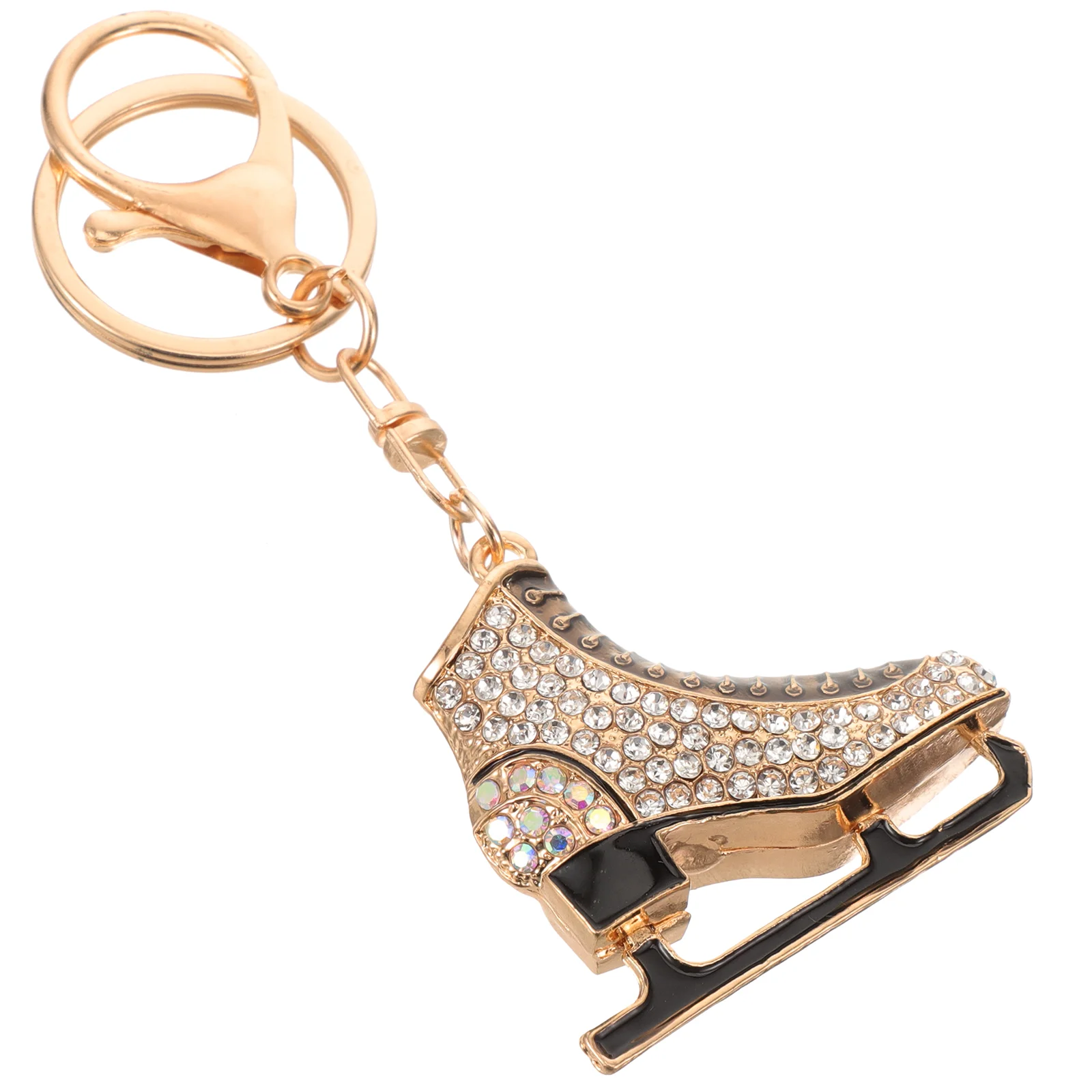 

Skating Pendant Charm Hanging Key Ring Chain Diamond Decorative Bike Womens Keychain
