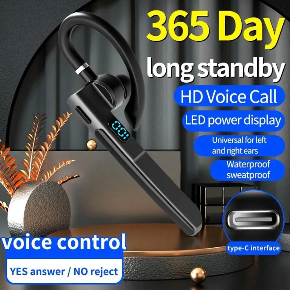 

X6 Bluetooth 5.3 Earphone Business Headset Ultra long Standby Noise Reduction Sports Headphone Waterproof for iPhone