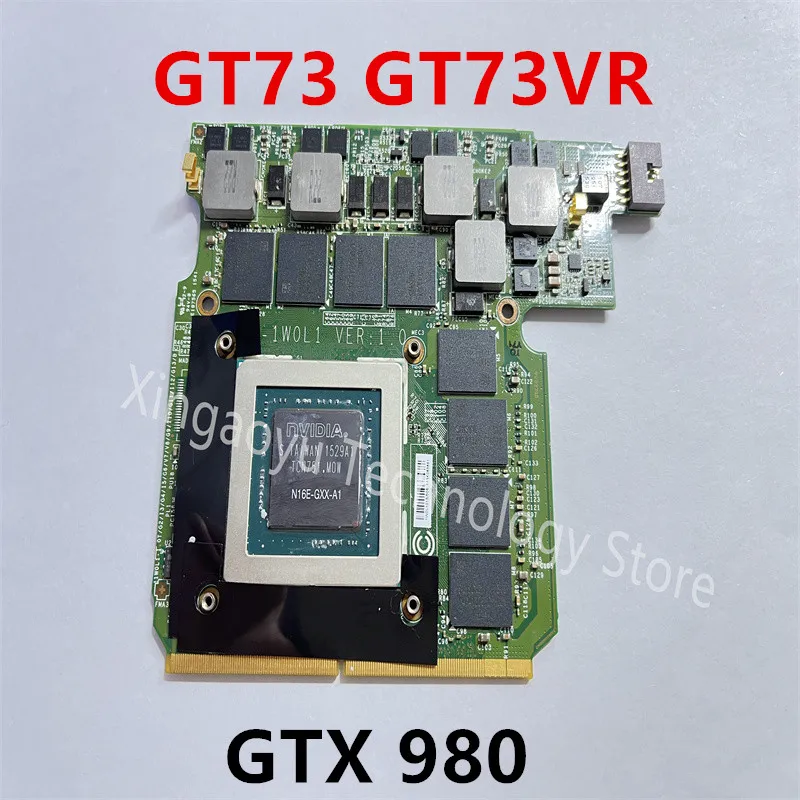 Фото Оригинальная видеокарта MS-1W0L1 MXM 3.0 для MSI GT73 GT73VR MS-17A1 GTX 980 8 ГБ GDDR5 N16E-GXX-A1, графический процессор для ноутбука, полностью протестирована №1
