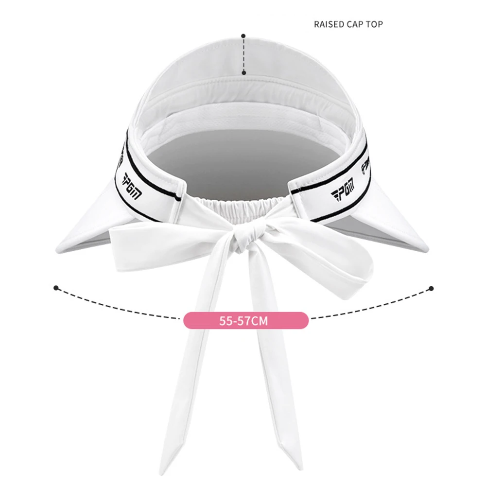 PGM Women's Golf Hat Sunscreen Sunshade Headless Large Brim UV Resistant Sun Cap Sun Hat For Ladies Girls Summer Sports