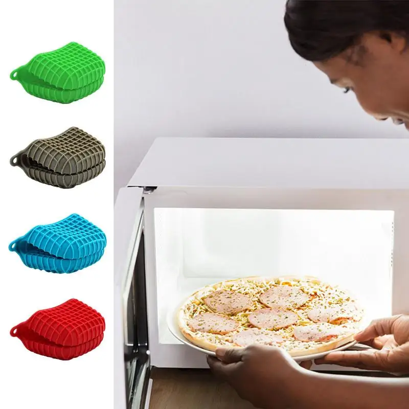 

Thick Oven Pinch Mitts Heat Resistant Anti-Scald Silicone Gloves For Cooking Pinch Grips Pot Holder For Kitchen