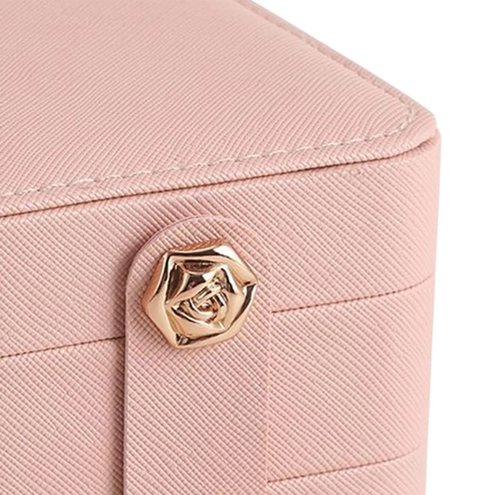 

Travel Jewelry Box PU Leather Multi Layers Dustproof Display Case Organizer Holder for Earrings Necklaces Bracelets Women Gift