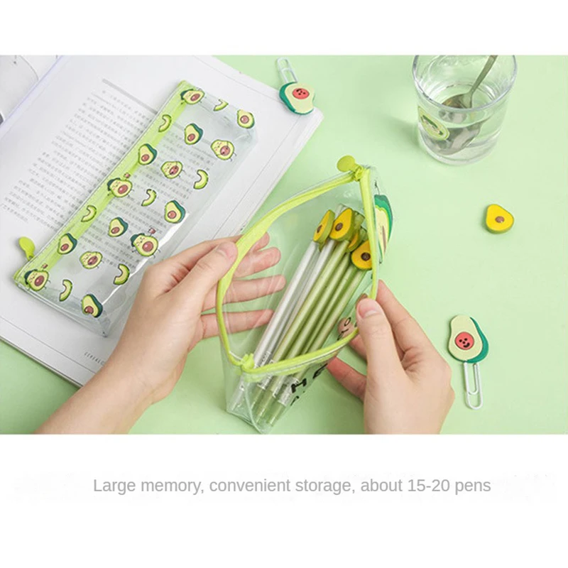 

Kawaii Pencil Case Zipper Stationery Storage Basket Pencils Cases Avocado School Pencil Box Pencilcase Pencil Bag Stationery