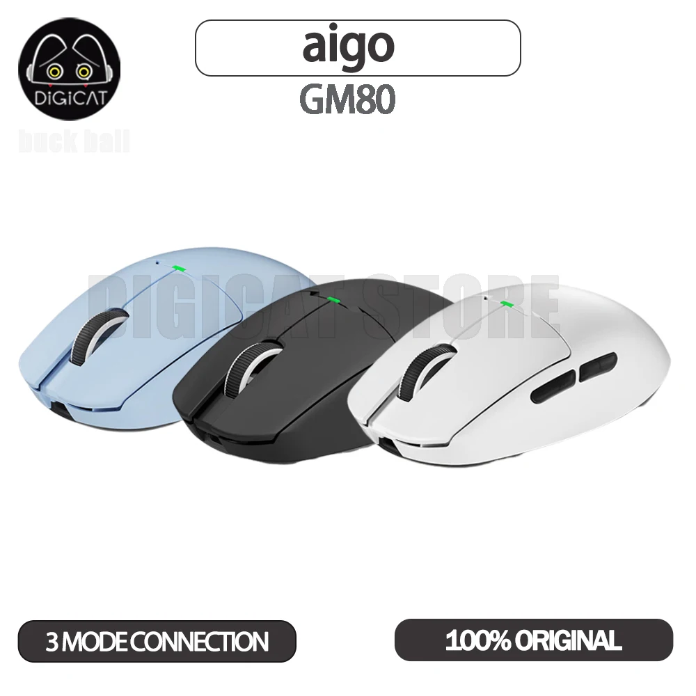Геймерская мышь Aigo GM80 3 режима USB/2 4G/Bluetooth беспроводная PAW3311/3395